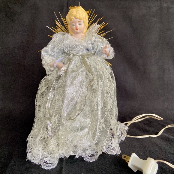 avon snow angel tree topper doll